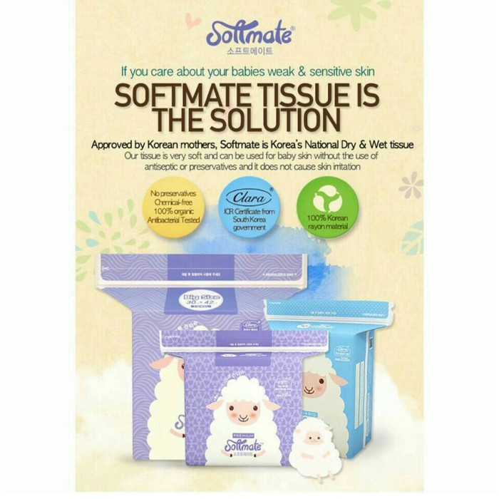 Makassar- Softmate Tissue Premium Korea 160’s / Basic / 30’s / 200 / 160 / 30 Tisu Basah Tisu Kering