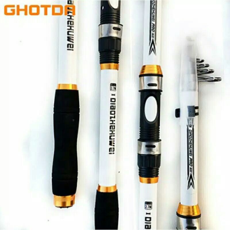 Bayar Di Tempat GHOTDA Joran Antena Pancing Portable Carbon Fiber Telescopic - CF3000 2,1 meter 3 m