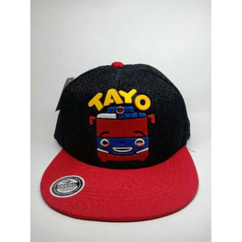 Topi Anak Snapback anak/Topi ploking anak/topi anak karakter-Tayo 1