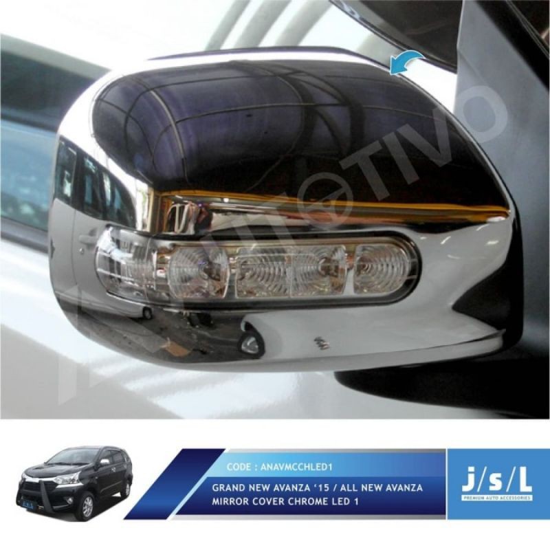 Grand All New Avanza Cover Spion JSL/Mirror Cover W/Lamp Chrome