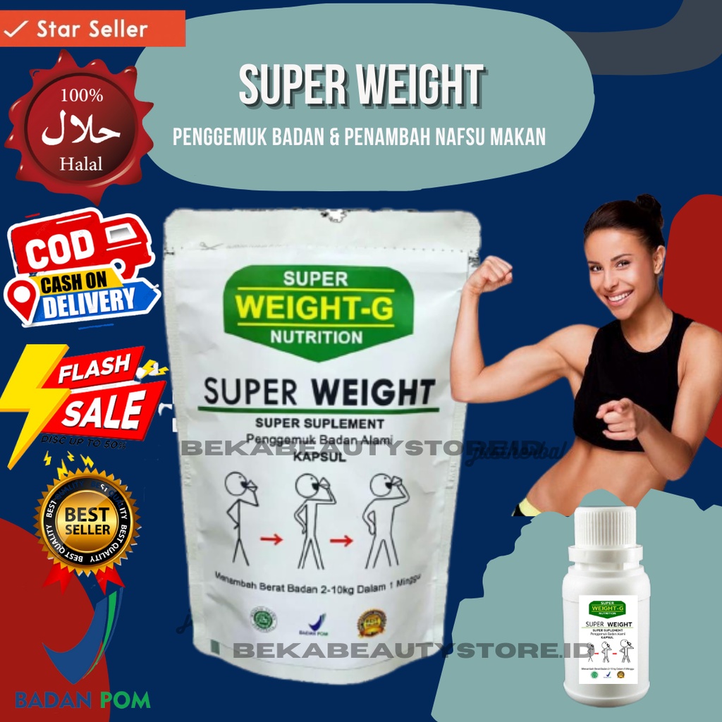 Obat Penambah Berat Badan Dewasa dan Anak Terbukti Menambah Nafsu Makan Super Weight Gain Kapsul ORI