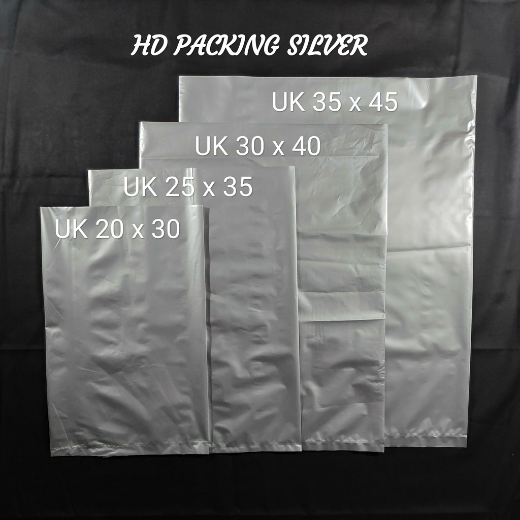 Jual Plastik Packing Silver Uk 35x45 Isi 100 Pcs Hd Packing Kantong Bungkus Paket Indonesia 3700