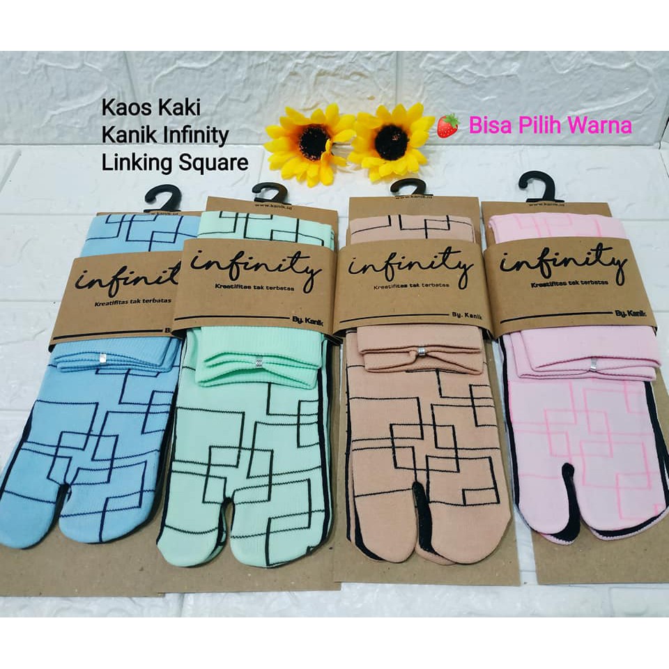 Kanik Infinity Linking Square Kaos Kaki Jempol Motif