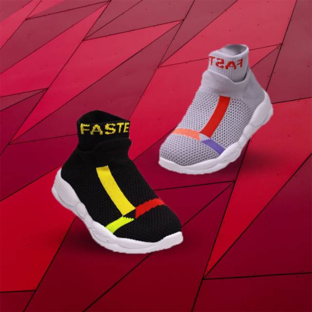 Faster Sepatu Sneakers Sports Slip On Anak Anak 1912-419 Size 27-32