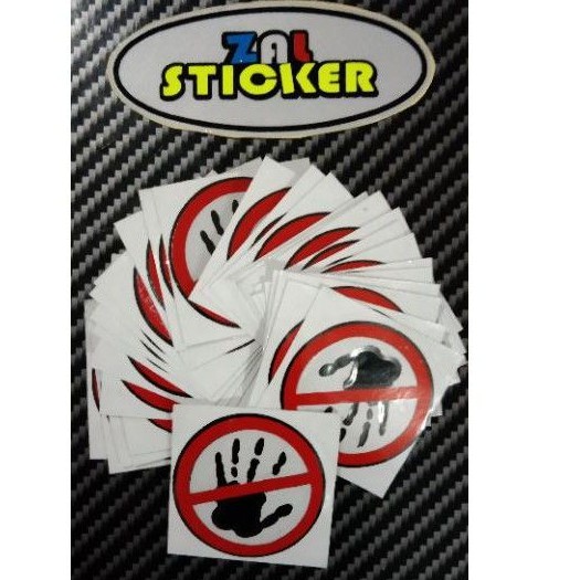 

sticker dilarang megang
