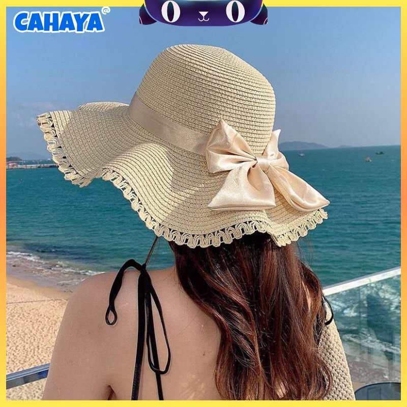 CAHAYA Topi Pantai Wanita Pelindung UV - Summerhat Pantai Import T104