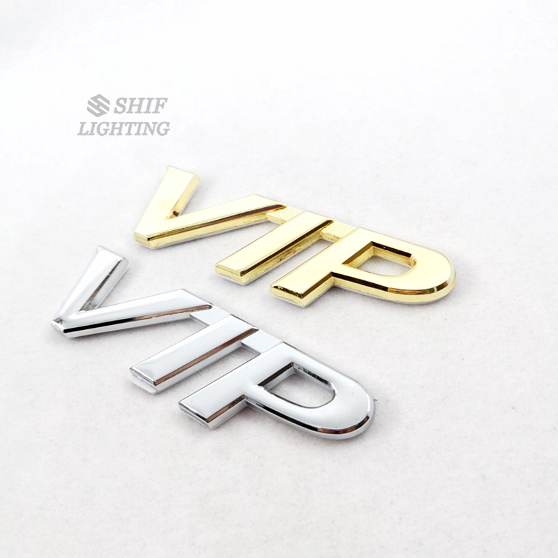 1Pc Stiker Emblem Logo VIP Bahan Metal Untuk Dekorasi Mobil