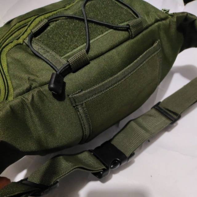 Tas wast bag pinggang tactical army hijau