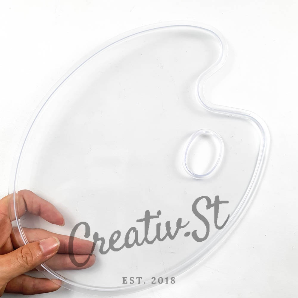 

RK Palet Lukis Transparan Bening Transparent Palette Acrylic Plastic 20 X 30 Cm 22 X 28 Cm MAKETH