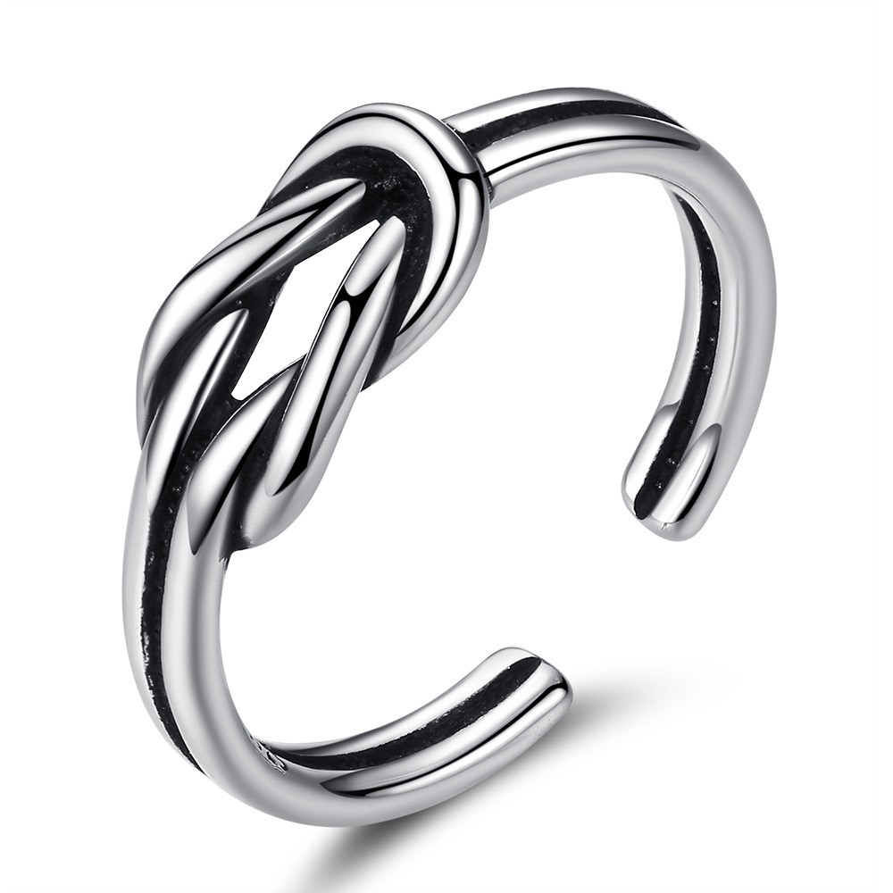 Cincin Jari Telunjuk Sterling Silver 925 Model Tali Silang Adjustable Untuk Wanita