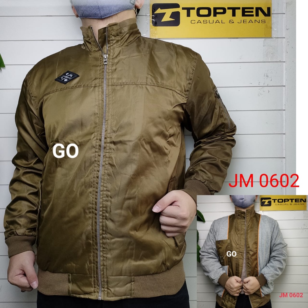 gof TD TOPTEN JAKET PARASUT Cowok Casual Jaket Pria Tebal Cowok Jaket Distro