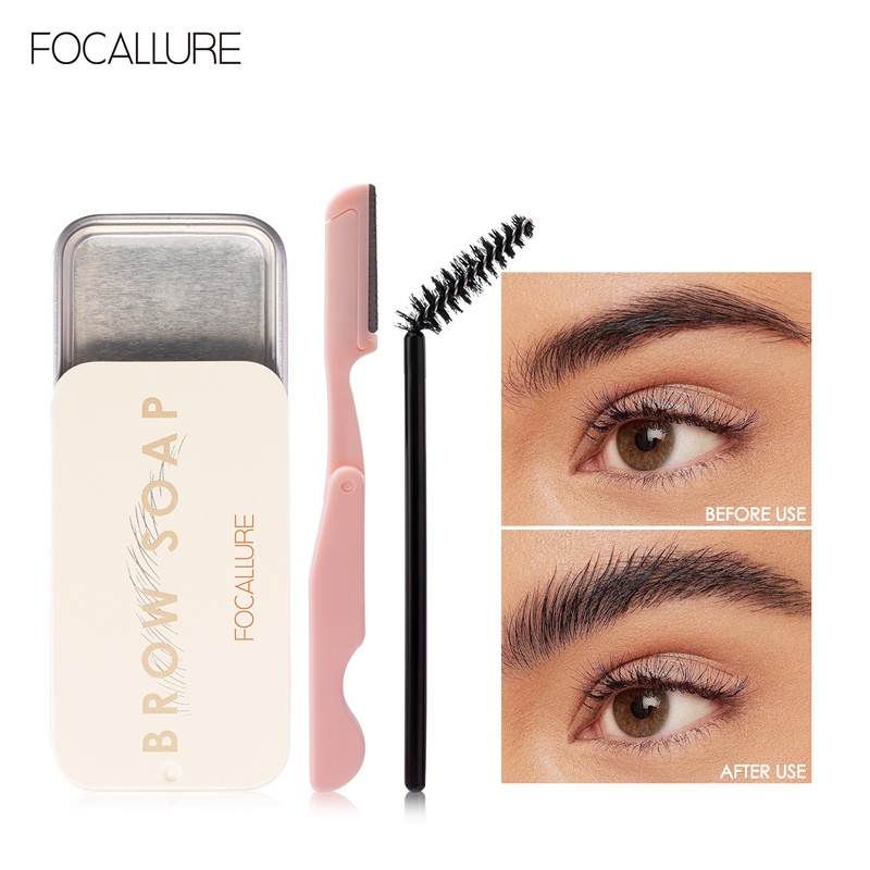 Focallure 3D Feathery Eyebrow Soap Wild Brow Styling Soap Eyebrow Gel Waterproof Long-Lasting