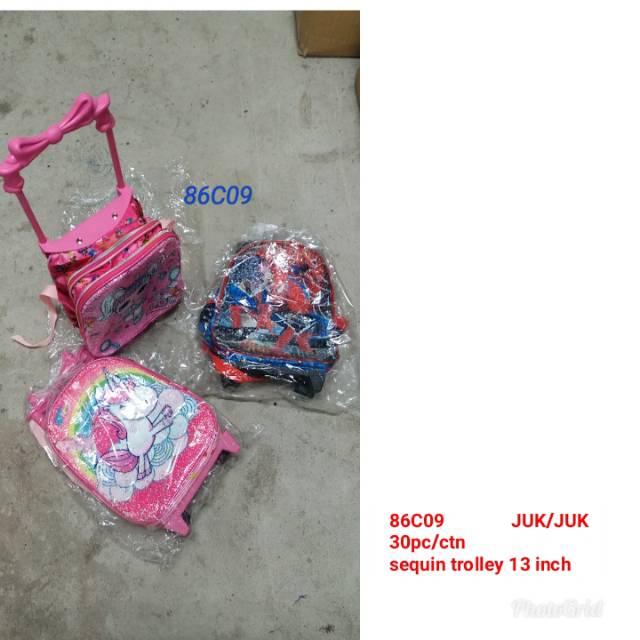 Tas Sekolah Manik2 Roda TK 12 Inchi Khusus Gojek Y1