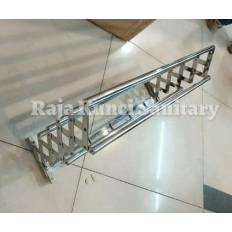 Gantungan Handuk Tarik Stainless 60cm/Rak Handuk Tarik Stainless