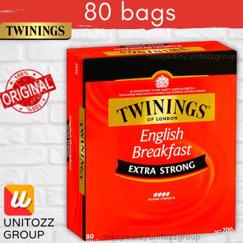 

[COD] Twinings English Breakfast Extra Strong Tea Bags 80 pack 200 gr [COD]