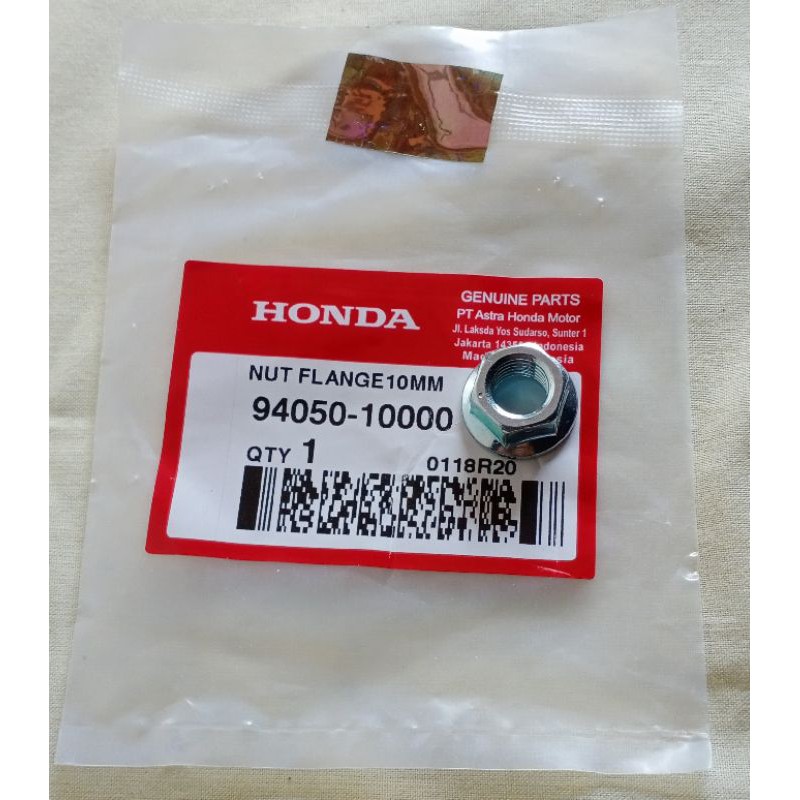 Mur Nut Flange 10mm Kunci 14 Ori AHM Motor Honda
