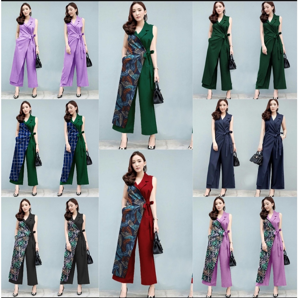 [HNFK] Jumpsuit Made / Jumpsuit Wanita Korea / Jumpsuit Motif / Overall Jumpsuit / Celana Wanita / Jumpsuit wanita Kekinian