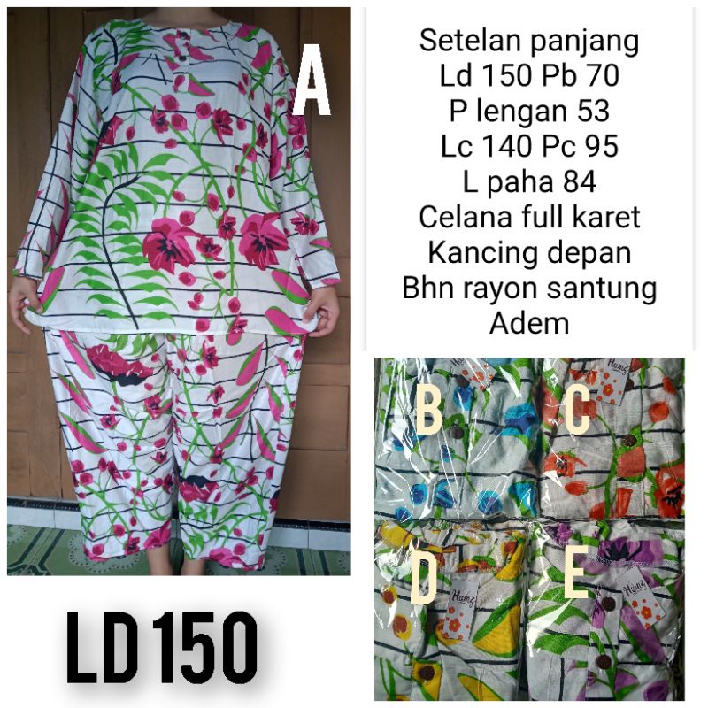 setelan panjang super jumbo ekstra jumbo ld 150