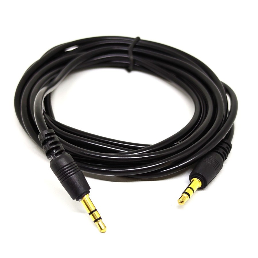 KABEL AUDIO JACK 3.5 PANJANG 5M GOLD PLATED / KABEL AUX 5 METER Male To Male