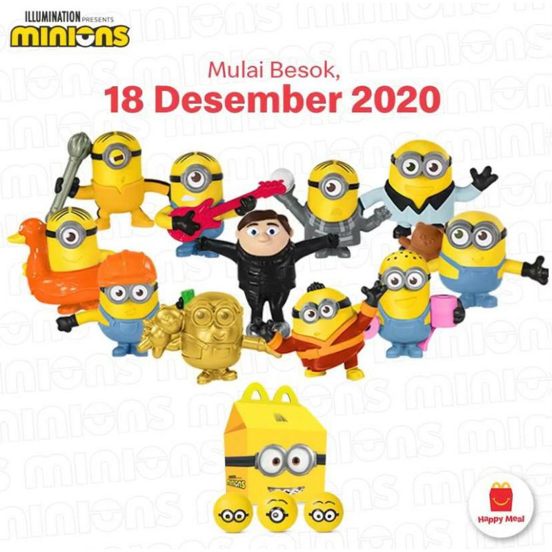 [SET GOLD - COLOUR SERIES] Happy Meal Minion McDonald The Rise of Gru Periode 1-2