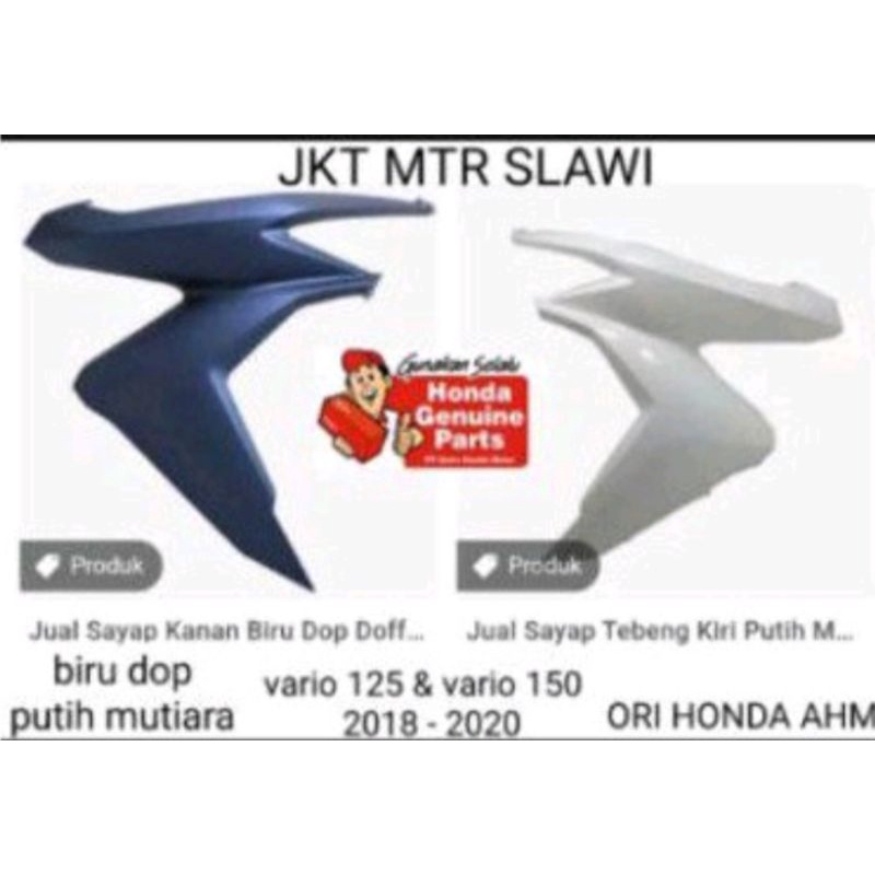 sayap vario 125 led vario 150 led biru dof putih mutiara harga satuan 2018-2021 asli honda