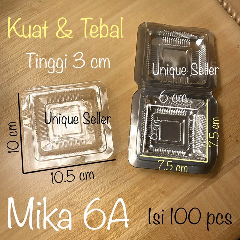 Mika 6A 6L 6X 6GS S6 isi 100 pcs/ Tray Mika 6 cm / Mika AG B-6A / Mika Sukai 6A isi 100 / Mika Send 6 / Mika Mega 6X isi 100 / Mika MkP 6L 6 L / Mika AG B 6A / Mika AG B6A / Mika AG B 6 A / Mika Kue Kotak 6 A / Mika Kue Kotak Kecil Sukai 6AA