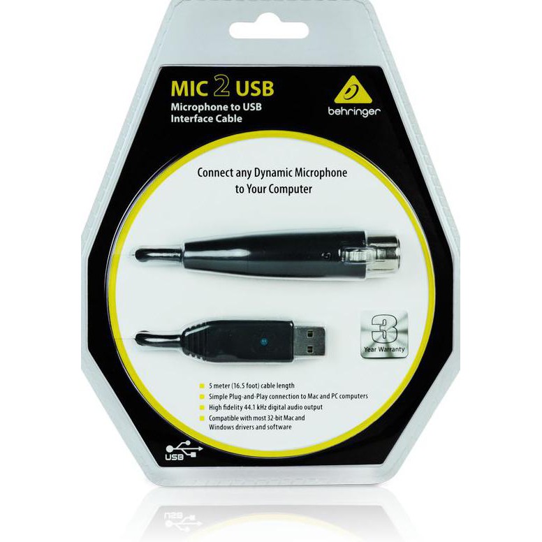 Silahkan Order Behringer Mic 2 Usb Mic Cable Audio Xlr To Usb Interface Cable Shopee Indonesia