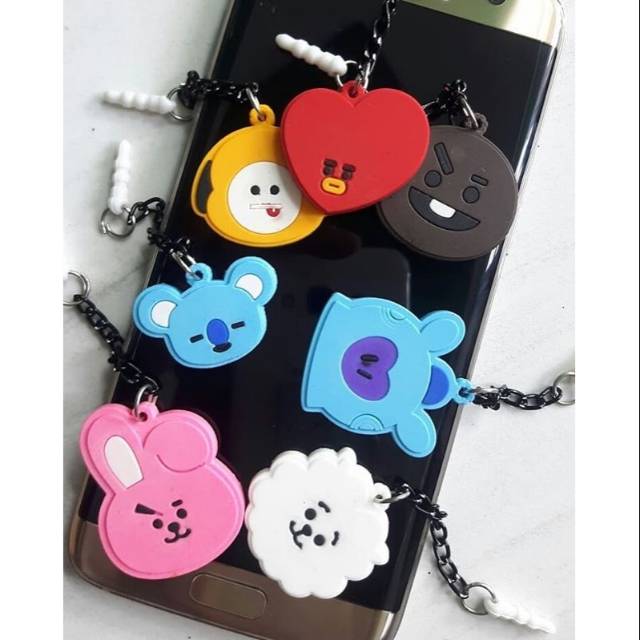 strap gantungan pluggy bt21 karakter bangtan boys kpop bts