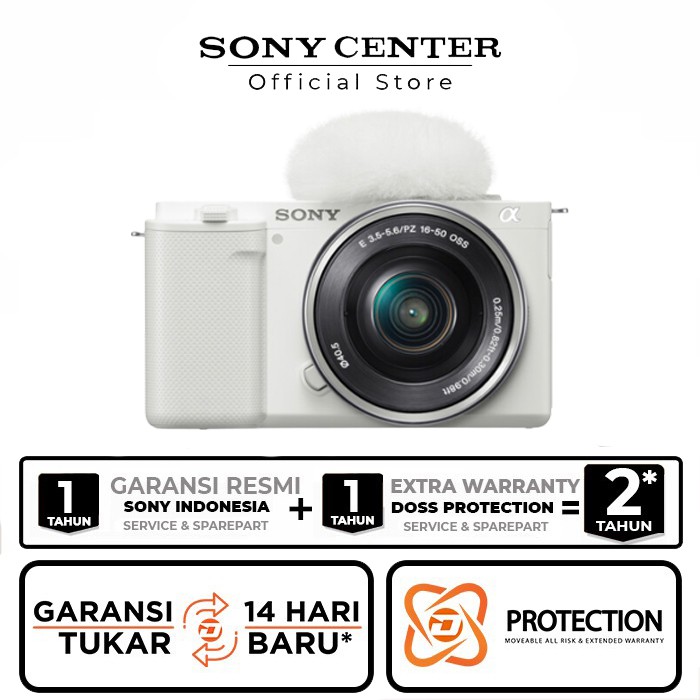 Sony ZV E10 Sony ZVE10 Mirrorless Camera Kit 16-50mm-White 16-50mm