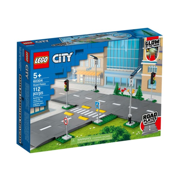 LEGO CITY 60304 Road Plates Mainan Anak Edukasi Jalanan Kota