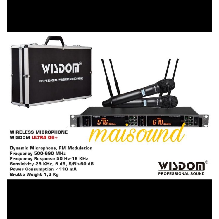 MIC WIRELESS WISDOM ULTRA Q6+ ORIGINAL MICROPHONE WISDOM Q6 + HANDHELD