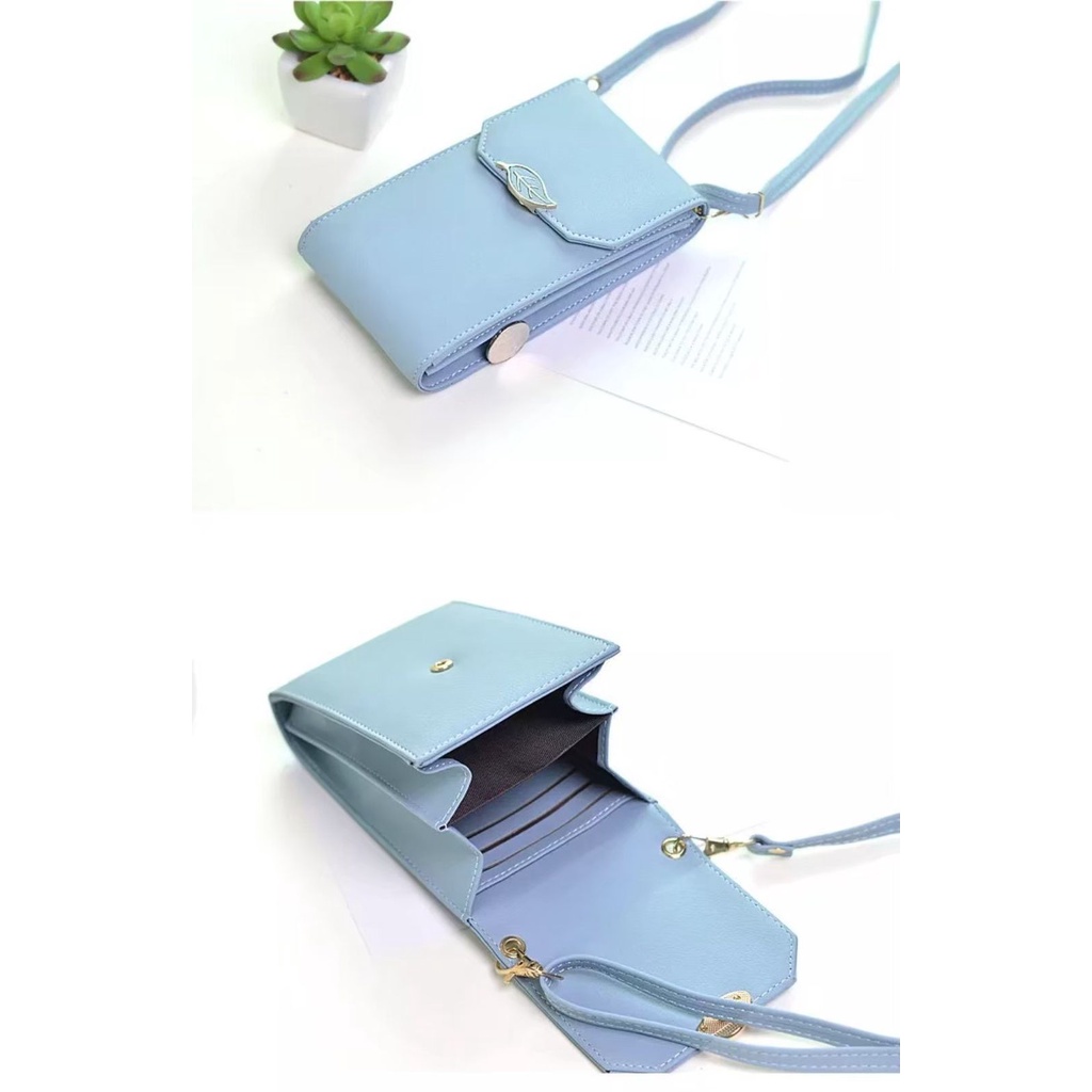 Tas Selempang HP Cewek LEAF Phone Cell Bag Stylish K-POP Korean Style