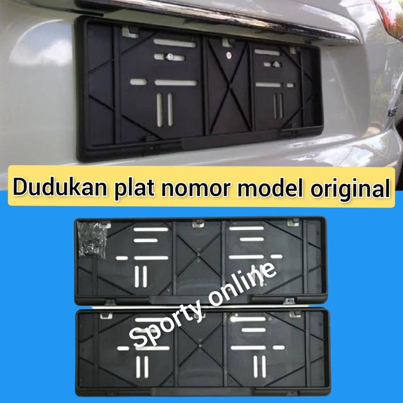 Dudukan plat nomor model original isi 2pcs