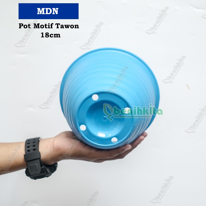 Pot Tanaman-Bunga 18cm Motif Tawon (MDN)