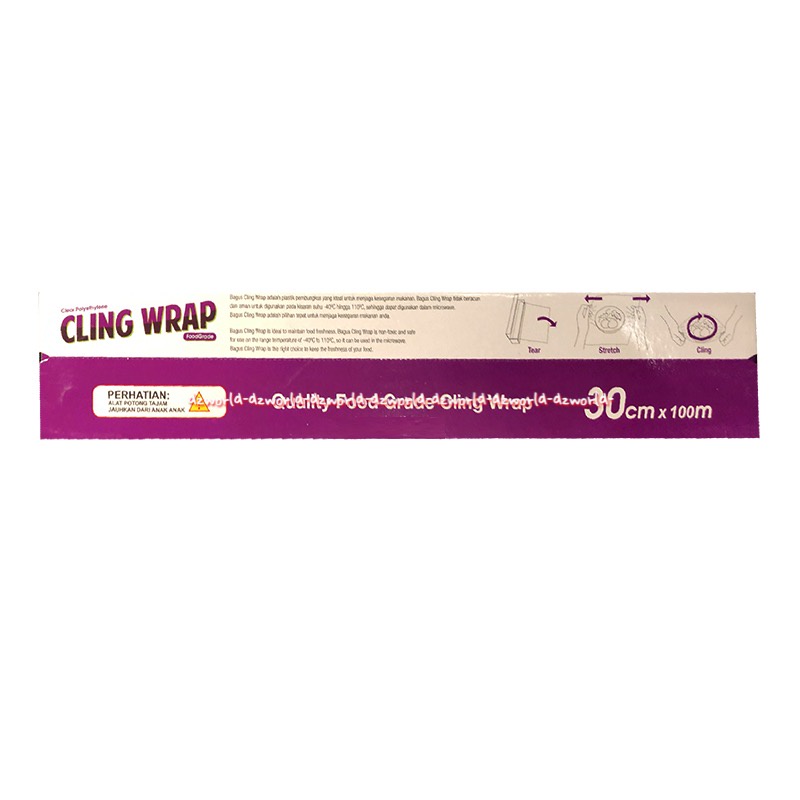 Bagus Cling Wrap Clear Polyethyien 30x100m Plastik Wrapping Plastik Bening Putih Untuk Bungkus Makan