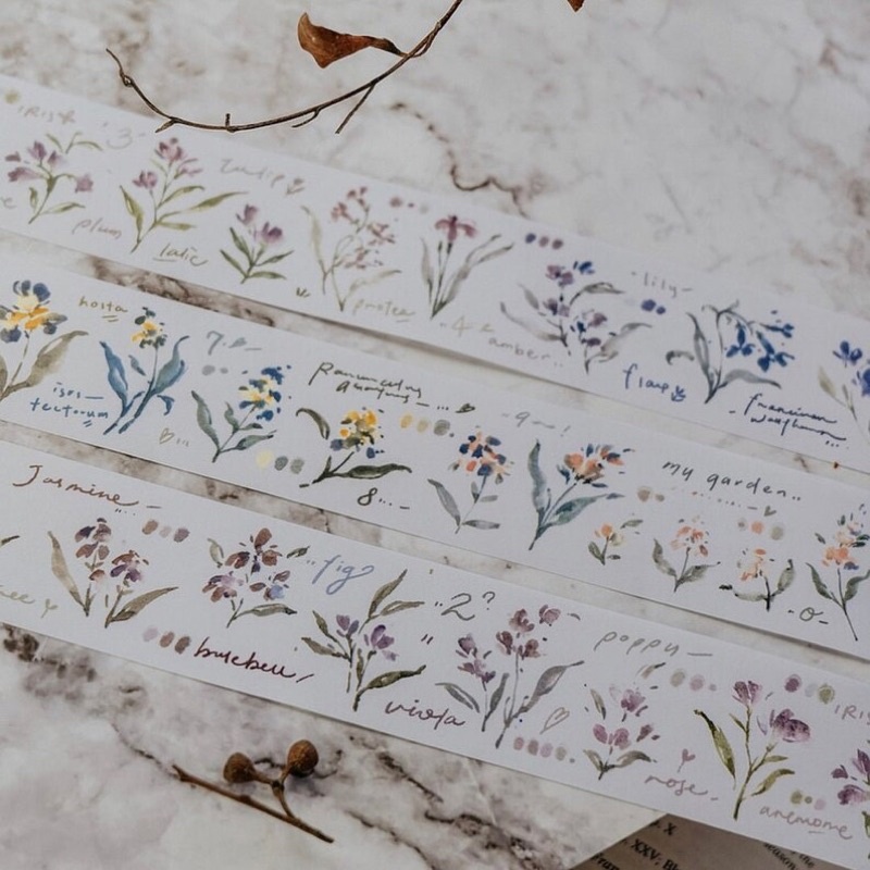 

Sample Garden Journal Washi Paper tape by Meow Illustration perloop