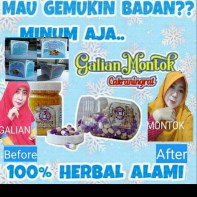 Jamu Galian Montok ampuh tambah berat badan&nafsu makan dgn cepat bikin semok payudara&bokong