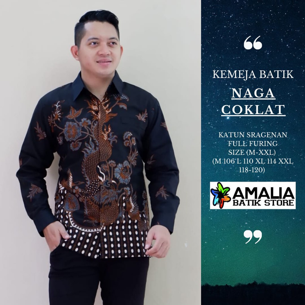 NAGA COKLAT AMALIA BATIKSOLOAMANAH KEMEJA BATIK PRIA SOLO LENGAN PENDEK LAPIS FURING ATASAN BATIK PREMIUM MODERN GINANDRA UNGU KLA PARANG TRUNTUM SUKET SEGORO SM  NIRWANA ALJAYA WISANGGENI SM DEWO PARANG DURI PARI SEIKET JIWAMUDA PANJI LESMONO PRASTOWO SM