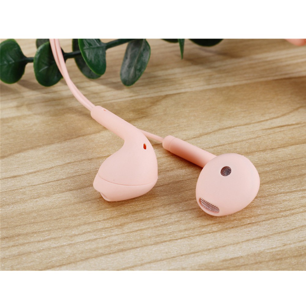 Earphone In-Ear Musik Universal Desain Macaron Dengan Kabel Jack 3.5mm Untuk Smartphone