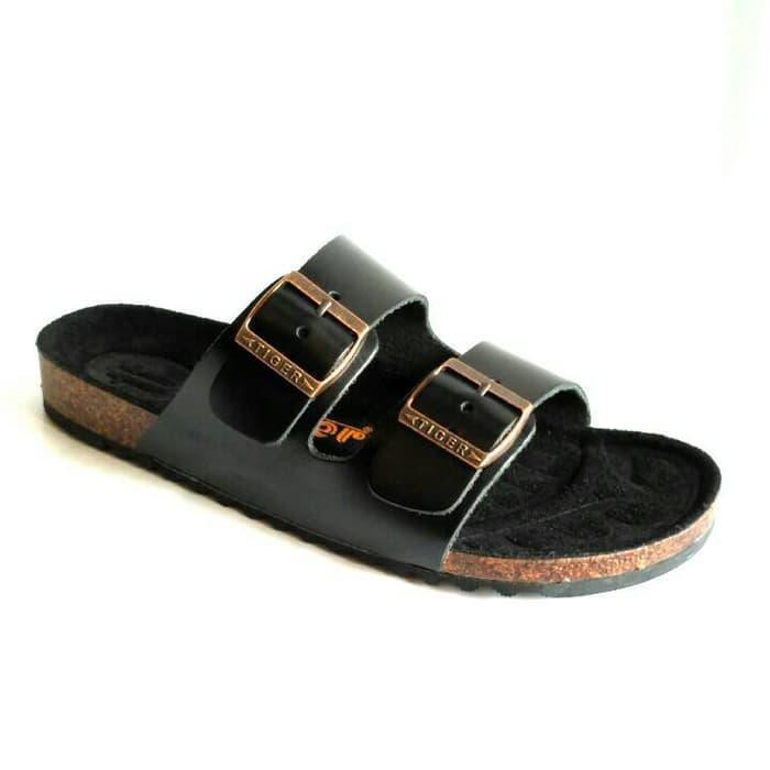 SANDAL KULIT TIGER SB16 BLACK (CLASIC) FULL ORIGINAL