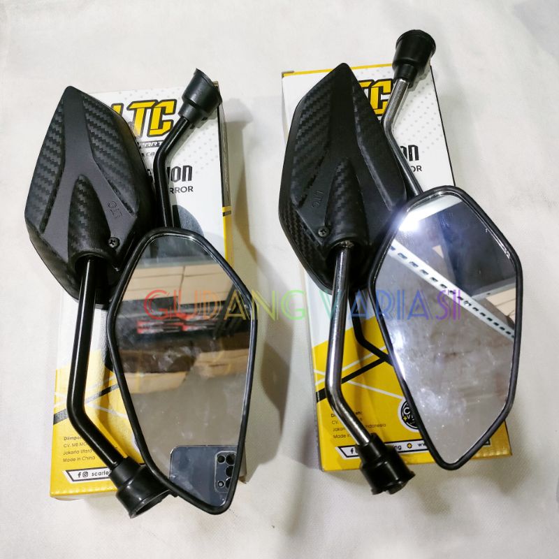 SPION KARBON CARBON YAMAHA JUPITER MX TANGKAI CROME DAN BLACK