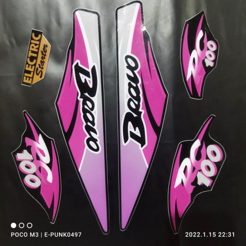 Striping sticker Suzuki bravo rc100