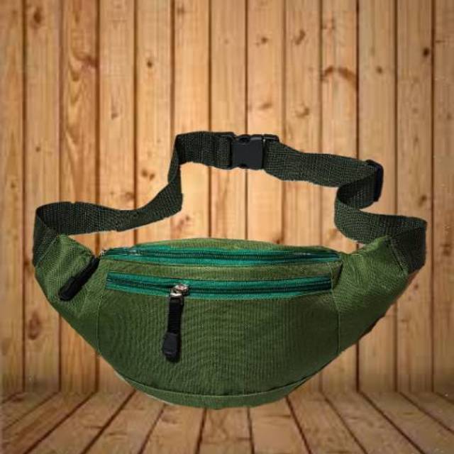 tas pinggang pria wanita durable merah hijau army