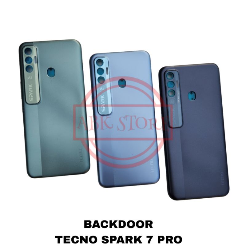 TUTUP BELAKANG BACKDOOR BACK CASING TECNO SPARK 7 PRO BACKCOVER HOUSING ORIGINAL