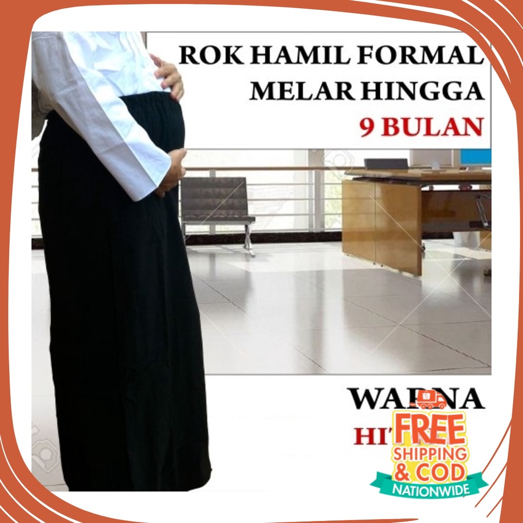 Bawahan remaja Anak Sekolah Kuliah Dewasa Street /  Rok hamil panjang kerja kantor formal ibu hamil 