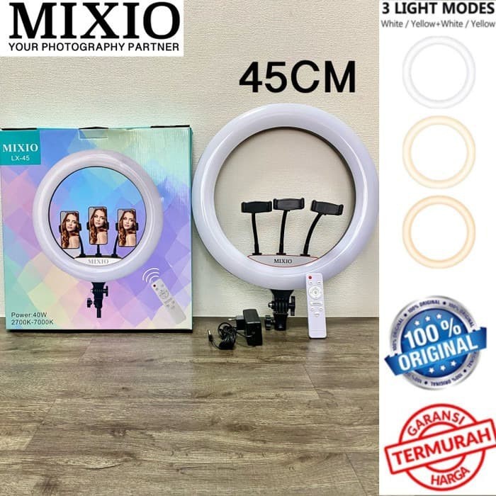 MIXIO RING LIGHT UP YOUR BEAUTY 45CM BESERTA TRIPOD