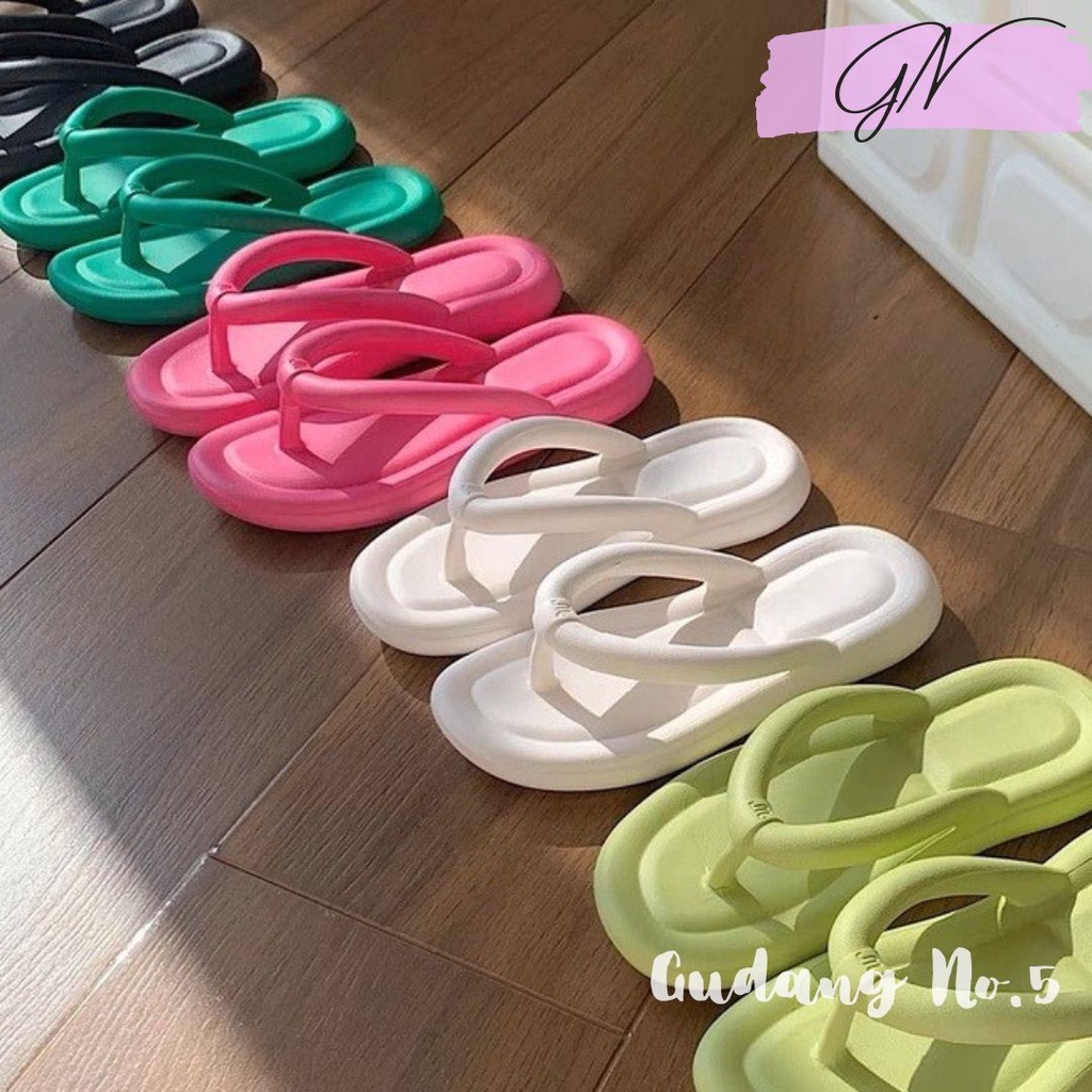 GN-D53-1 Sandal Jepit EVA Rubber Anti Slip Sandal Jelly Wanita Korean Style Import