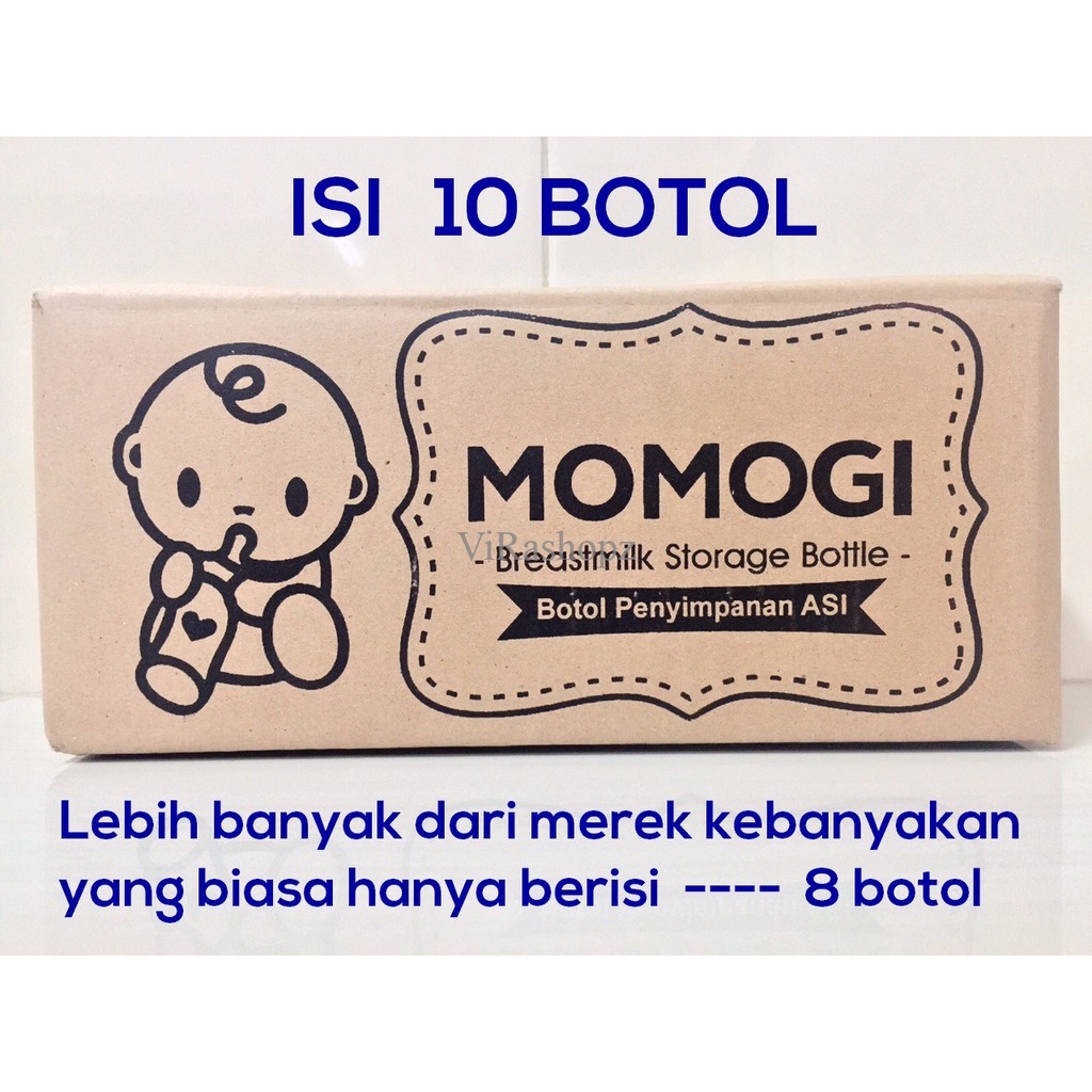 BOTOL ASI MOMOGI  &quot; ORIGINAL &quot; 10 PCS   FREE BUBBLE / BOTOL ASI BKA ISI 8 PCS