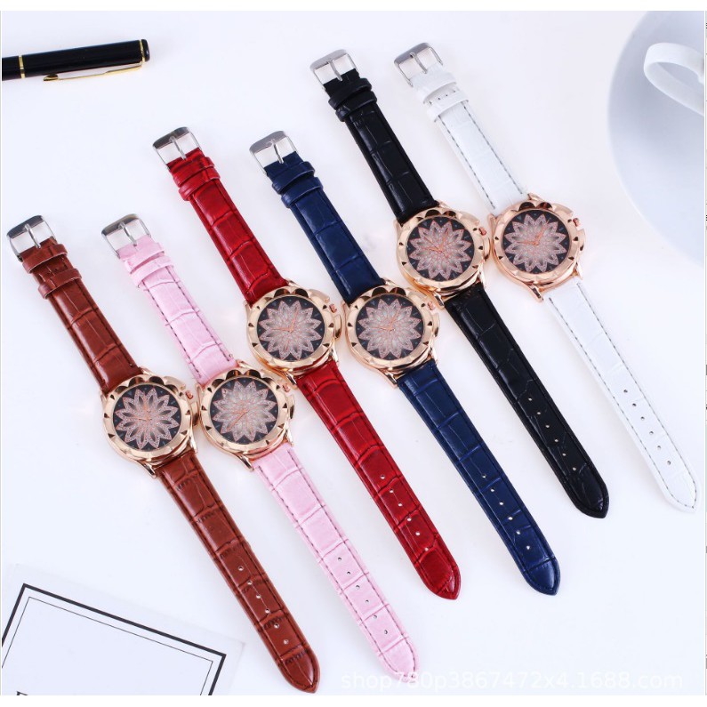 Jam Tangan Wanita SPIN DIAMOND 02 Korea Fashion Women Analog Watch Jam cewe