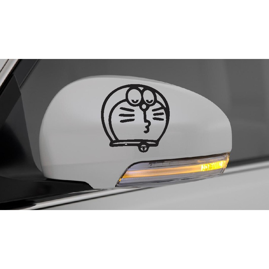 Aksesoris Stiker Spion Mobil Kepala Doraemon Lucu Car Decal Sticker